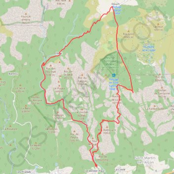 Caroux et Gorges d'Héric GPS track, route, trail