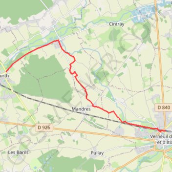 Chemin de Saint Michel (Verneuil-Bourth) etape 1 GPS track, route, trail