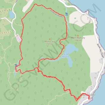 🚶 Trace de Rorota par Fort-Diamant GPS track, route, trail