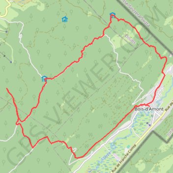 Le Livre d'Or du Risoux - Bois-d'Amont GPS track, route, trail