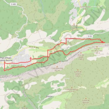 Sainte-Baume - Sentier Poucel GPS track, route, trail