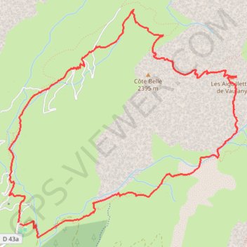 Les Aiguillettes de Vaujany, Face S (Grandes Rousses) GPS track, route, trail