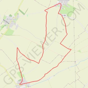 Noreuil - Riencort les Cagnicourt GPS track, route, trail