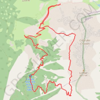 Col de Moussières GPS track, route, trail