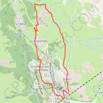 Les Menuires - le Bettaix GPS track, route, trail