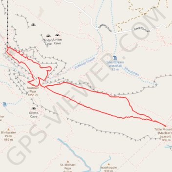 Fountain Peak - Table Mountain GPS track, route, trail