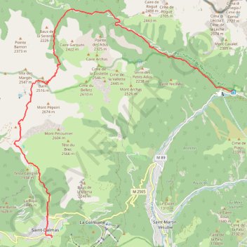 Traversée des Alpes - Étape 27 GPS track, route, trail