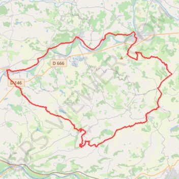 71km GPS track, route, trail