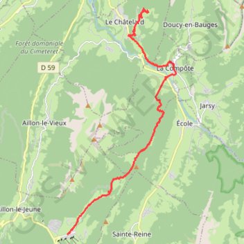 De Aillon-le-Jeune à Les Garins GPS track, route, trail