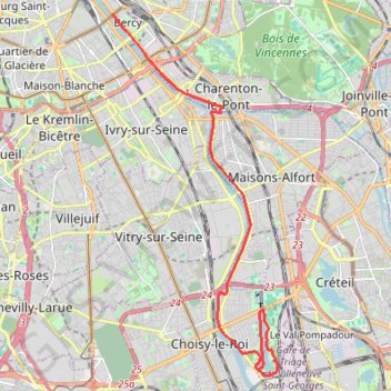 Paris - Parc Plaine Sud GPS track, route, trail