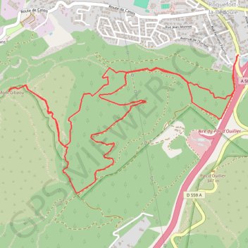 Roquefort-la-Bédoule - Bois de la Marcouline - Mont Gibaou GPS track, route, trail