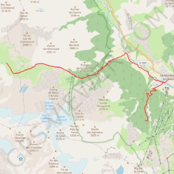 Du Lac de l'Étoile au Monêtier-les-Bains GPS track, route, trail