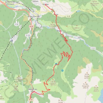 Sorgeat Merens (Chemin des Bonhommes) GPS track, route, trail