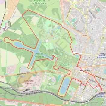Versailles Parc GPS track, route, trail
