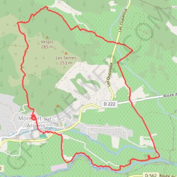 Montfort-l'Argens-les Robiniers GPS track, route, trail