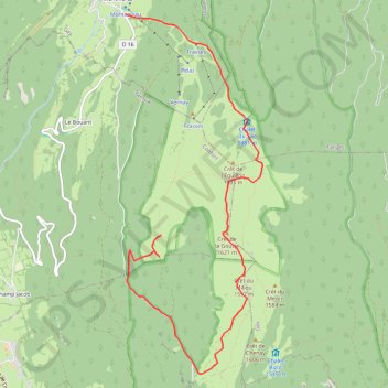 Trace-cret-Goutte-14-01-2024 GPS track, route, trail