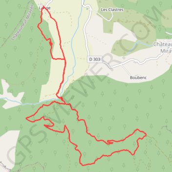 Les Roumégières GPS track, route, trail