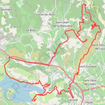 Salagou #4: Rocher des vierges GPS track, route, trail