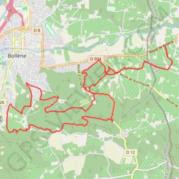Bollene - Le Lez GPS track, route, trail