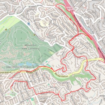 Piedmont Running GPS track, route, trail