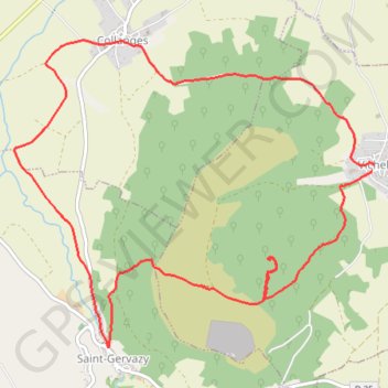 Saint-Gervazy GPS track, route, trail