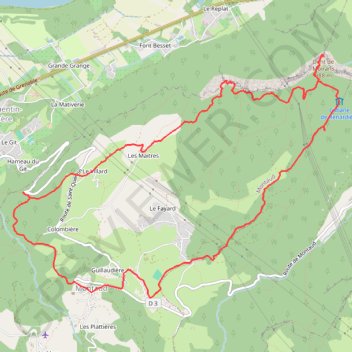 Dent de Moirans et Rocher de la Fesse depuis les Charpènes GPS track, route, trail