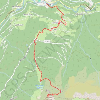 La Roche Pourrie depuis Queige GPS track, route, trail