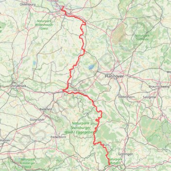 Weser-Radweg on GPSies.com GPS track, route, trail