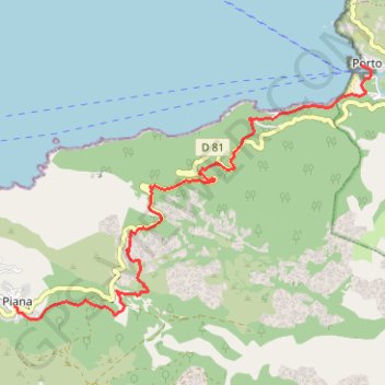 Porto Marina - Piana GPS track, route, trail