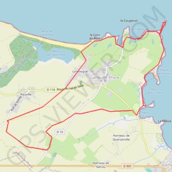Cotentin, Gattevile-le-Phare GPS track, route, trail