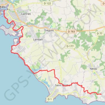 Trémorvezen - Concarneau (Bretagne) GPS track, route, trail