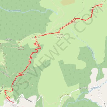 Sommet de Houndarete GPS track, route, trail