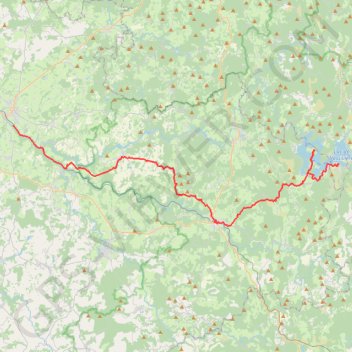Saint Léonard Lac de Vassivière GPS track, route, trail