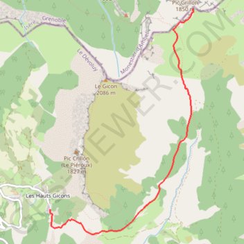 Col de l'Aup GPS track, route, trail