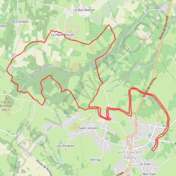 Saint Laurent d'Agny GPS track, route, trail