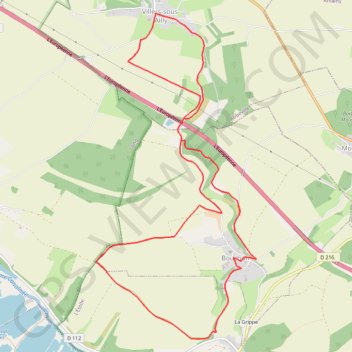 Les larris de la vallée de Bouchon à Villers-sous-Ailly GPS track, route, trail