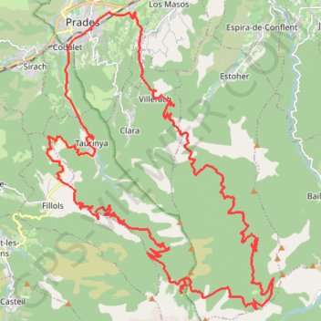 Randonnée Prades - Chalet Des Cortalets - Massif du Canigou GPS track, route, trail
