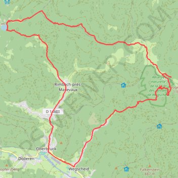 Rimbach près Masevaux GPS track, route, trail