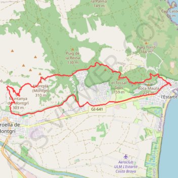 Boucle Siera de Montgri GPS track, route, trail
