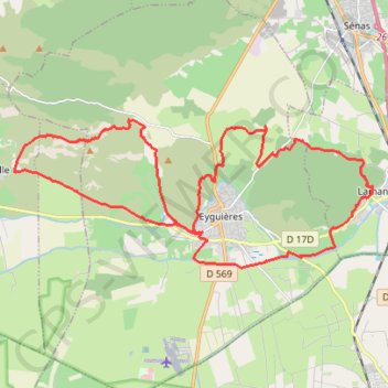 Rando autour d'Eyguières GPS track, route, trail