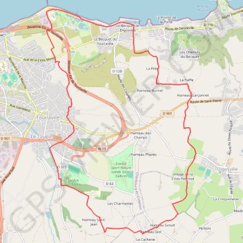 Tourlaville 50110 GPS track, route, trail