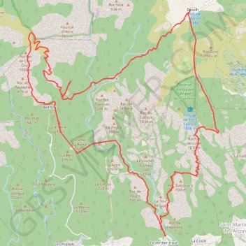 Caroux GPS track, route, trail