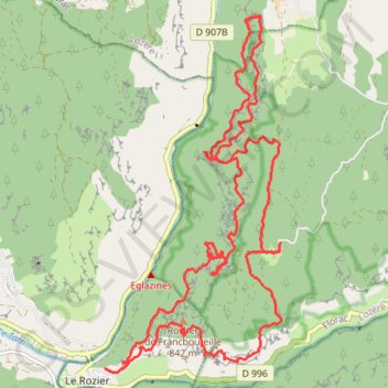 Rochers de Cinglegros GPS track, route, trail