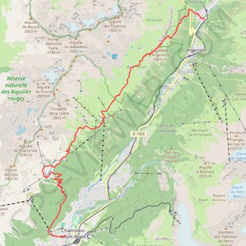 Tré-le-Champ - Chamonix GPS track, route, trail