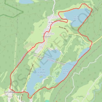 Le tour des quatre lacs GPS track, route, trail