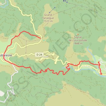 Loubaresse GPS track, route, trail