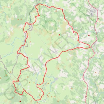 Tour de l'Aubrac - Termes GPS track, route, trail