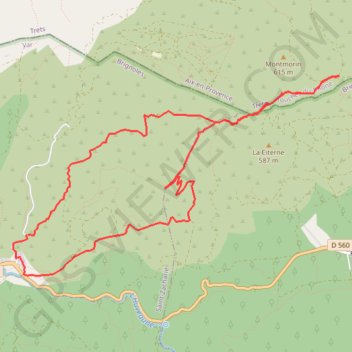 Montmorin - Saint-Zacharie GPS track, route, trail