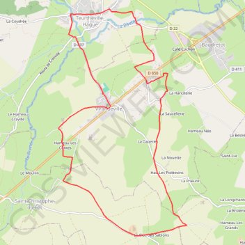 Virandeville (50690) GPS track, route, trail