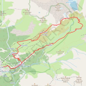 Col Noir et Col Rosset depuis Pralognan GPS track, route, trail